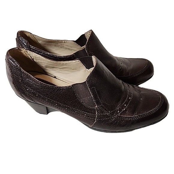 Naturalizer Leather Womens Shoes N5 Comfort Heels Slip Ons Clogs Size 11 M - Picture 2 of 8